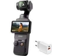 DJI Osmo Pocket 3 1" CMOS kamera ar video 4K/120fps, 3 asu stabilizācija, ātrā fokusēšana, sejas/mērķa izsekošana, 2" skārienjūtīgais ekrāns, Osmo Pocket 3