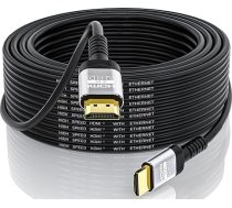 4K HDMI kabelis 15 metri | 18 Gbps īpaši ātrdarbīgs HDMI 2.0 kabelis un 4K @ 60Hz HDR ARC HDCP2.2 Ethernet HDMI kabelis | UHD TV monitoram, portatīvajam datoram, klēpjdatoram, Xbox, PS4/PS5 utt.