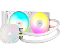 CORSAIR Nautilus 240 RS ARGB CPU dzesētājs - 240 mm AIO - zems trokšņa līmenis - tiešais pamatplates savienotājs - Intel LGA 1851/1700, AMD AM5/AM4 - iekļauts 2X RS120 ARGB ventilators - balts