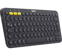 Logitech K380 Bezvadu Bluetooth tastatūra, vairāku ierīču un Easy-Switch funkcija, Windows un Apple saīsnes, PC / Mac / planšetdators / mobilais tālrunis / Apple iOS + TV, vācu QWERTY izkārtojums - melna
