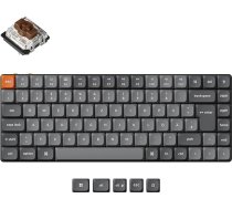 Keychron K3 Max bezvadu mehāniskā 2,4GHz/Bluetooth/Wired 3 režīmu DE-ISO izkārtojums QMK/VIA pielāgošana RGB apgaismojums Brūns pārslēdzējs ar karsto maiņu Mac Windows operētājsistēmai