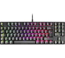 Mars Gaming MKREVOPROWBES Black, Mehāniskā RGB spēļu tastatūra, TKL+ NUM, zils slēdzis, spāņu valodā