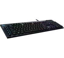 Logitech G815 spēļu mehāniskā tastatūra, reljefa GL pogas ar zemu profilu, skandināvu izkārtojums, Carbon