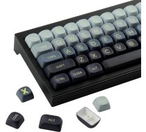 PBT taustiņu vāciņi 143 taustiņi Double Shot MOA profila taustiņu vāciņi Dark Gradient Dye Sublimation Keycap Custom Keycap for Cherry MX Switches ISO/ANSI UK Layout Mechanical Keyboards