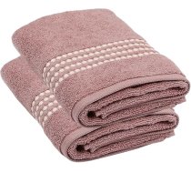Maisonette Classy 100% kokvilnas roku dvieļi (50 x 100 cm, 2 gab.) - sejas, roku dvieļi tumši rozā krāsā vannas istabai un maziem viesu dvieļiem
