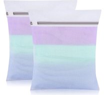 2 x 30 cm x 40 cm tīkliņaini veļas maisiņi ar rāvējslēdzējiem, smalki veļas maisiņi veļas mašīnai, atkārtoti lietojami veļas maisiņi veļas mazgāšanai, veļas maisiņi veļas mazgāšanai, veļas maisiņi zeķēm, apakšveļai, krūštur