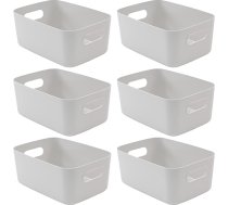 SA Products 6 plastmasas uzglabāšanas kastes, krāsaini uzglabāšanas grozi ar rokturiem, kaudzē saliekami skapja organizatori, virtuves skapītim, uzglabāšanai, vannas istabai, guļamistabai, birojam, skolai un mājai (6)