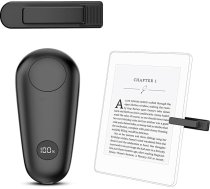 RF Fernbedienung zum Lesen für Kindle Paperwhite Oasis Scribe,Seitenwenden für Phone, iOS Android Tablets, Fernbedienung Phone, Kamera Videoaufzeichnung (Schwarz kleiner Clip)