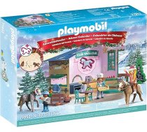 PLAYMOBIL Ūdenskrituma zirgi, Ziemassvētku cepšana jāšanas kafejnīcā, adventes kalendārs zirgu faniem, ar ikdienas pārsteigumiem un aksesuāriem, bērniem no 4 gadiem, 71952