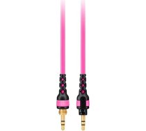 RØDE NTH kabelis austiņām NTH-100 ar 2,4 m garumu, augstas kvalitātes 3,5 mm TRS uz TRS kabelis, ar 6,35 mm skrūvju adapteri (rozā)