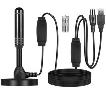 MEgegulo Augstas izšķirtspējas iekštelpu āra TV antena, 360° uztveršana ar lielu pastiprinājumu, bezmaksas TV antena, TV antenas atbalsts 4K 1080P VHF/UHF, HDTV divkāršais pastiprinātājs, signāla pastiprinātājs, ar