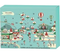 Saliamo Saldumi Adventes kalendārs 2024, saldumi, 550 g, 24 dažādi saldumi, augļu saldumi, ziemas šķirnes, retro, ražots Vācijas manufaktūrā