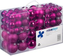 Relaxdays 100 Ziemassvētku bumbiņu komplekts - Ziemassvētku rotājumi - matētas, spīdošas, mirdzošas bumbiņas - diametrs 3, 4 un 6 cm - krāsu izvēle
