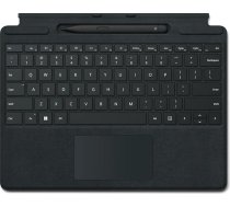 Microsoft Surface Pro Signature tastatūras tipa vāciņš ar plānu pildspalvu, saderīgs ar Surface Pro 8/9/X, Nordic QWERTY, melns