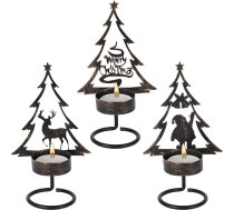 3 sveču turētāju komplekts Ziemassvētku Vintage sveču turētājs Ziemassvētku zelta metāla sveču turētājs Adventa sveču turētājs galda dekorēšanai Ziemassvētku dekorēšanai