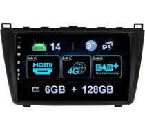 MISONDA 6+128G Iebūvēts DAB+/4G/Wireless CarPlay Android 14 Auto Radio Stereo priekš Mazda 6 Rui Wing 2007-2012, IPS 9" ar Mirror Link FM RDS EQ + aizmugures skata kamera