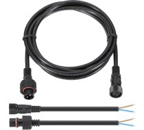 PATIKIL 6,56 pēdas / 2 m 2 pin pagarinātājs, 17AWG ūdensizturīgs IP67 pagarinātājs ar 7,87 collu kontaktligzdas komplektu laivas automašīnas kravas automašīnas iekštelpu/āra saules LED lentes gaismai, melns