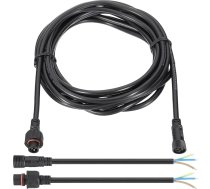 PATIKIL 16,4 pēdu 3 kontaktu pagarinājuma kabelis, 18AWG ūdensizturīgs IP67 pagarinājuma kabelis ar 7,87 collu kontaktdakšu komplektu laivai, vieglajam automobilim, kravas automašīnai, iekštelpu/āra saules LED lentes apgaismojumam, melns