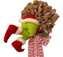 SUPYINI Grinch vainags Durvju vainags Kā Ziemassvētku zaglis nozaga no Hesenes Ziemassvētku rotājumi Vītnes rotājumi Ziemassvētku rotājumi Ziemassvētku rotājumi 30 x 40 cm