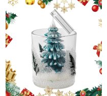 Aromatizētas sveces stiklā Ziemassvētku aromterapijas stresa mazināšanas sveces stikla dāvanu komplekts sievietēm Austrumu smaržu dāvana Ziemassvētkiem Valentīna dienas jubilejai Mātes dienai (Oud Agarwood)