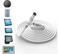 5M Echo Show līdzstrāvas pagarināšanas kabelis Echo Show 21, Show 15, Show 15 (2. paaudzes), Echo Show 10 (3. paaudzes), Echo Show 8, Echo Show (2. paaudzes), Echo (4./3. paaudzes), Echo (Plus 2. paaudzes) 18AWG 15FT