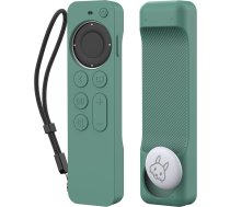 AhaStyle Aizsargvāciņš saderīgs ar 2022 Apple TV 4K HD Siri tālvadības pults 3. paaudzes [iebūvēts AirTag kronšteins] Visapkārtējs apvalks Apple TV Remote/Siri tālvadības pults (2. paaudze) un