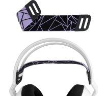 Geekria Mesh Headband Pad Compatible with Logitech G733 G335 Headphone Replacement Band/Headset Headband Cushion Cover Repair Parts (Black/Purple)
