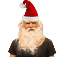 XIXIMAON Pieaugušo Ziemassvētku Ziemassvētku vecīša Ziemassvētku vecīša parūku cepure Komplekts Ziemassvētku vecīša kostīms Deluxe Latex sejas maska Value Realistic galvassegas