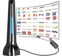 DVBT2 antena, DVB-T/DVB-T2 antena, spēcīgāka stieņa antena ciparu TV/Digitālā TV/DAB radio/DVB-T2 uztvērēja kartei, maksimāla signāla kvalitāte, ar magnētisko pamatni, 3 m kabelis, zila krāsā