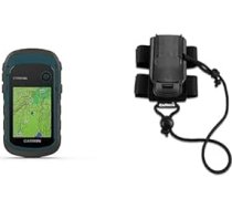 Garmin eTrex 22x izturīgs ūdensnecaurlaidīgs GPS āra satelītnavigācijas navigators ar 2,2 collu (5,6 cm) krāsu displeju ar pogas darbību, iepriekš instalētu TopoActive Europe karti, 25 stundu akumulatora darbības laiku un mugursomas stiprināju