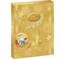 Lindt šokolādes LINDOR Adventes kalendārs 2025 | 290 g | 24 LINDOR baltas, tumšas un piena šokolādes bumbiņas ar maigu kūstošu pildījumu | Šokolāde Ziemassvētku sezonai | Šokolādes dāvana