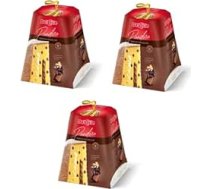 Dal Colle Pandoro Triplo Cioccolato Ziemassvētku konfektes ar piena šokolādi, baltā šokolādes krēmu un tumšā šokolādes pilieniem, 750 g, 3 gab., iepakojumā
