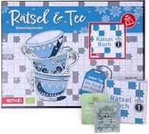 ROTH Puzzle Adventes kalendārs 2025 - 24 aizraujošas mīklas ar bioloģiskās tējas maisiņiem katrai dienai - Adventes kalendārs pieaugušajiem ar mīklu grāmatu, ilgtspējīga tējas baudīšana, relaksācija un radošs Adventes laiks