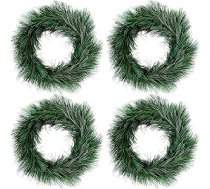 Ziemassvētku vainags, 4 Ziemassvētku dekorāciju vainags, durvju vainags, roku darbs, Ziemassvētku vainags, Ziemassvētku vainags, dekorēts vainags eglītei, dārzam, vakariņu galdam, sienu rotājumiem