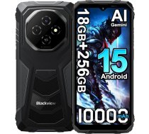 Blackview Fort 1 āra mobilais tālrunis bez līguma, 4G AI viedtālrunis, 6,56 collu HD + 90 Hz, 18 GB + 256 GB / 2 TB Android 15 Būvlaukuma mobilais tālrunis, 10000 mAh, 16 MP + 8 MP, IP68/NFC/OTG/3 slots/GPS