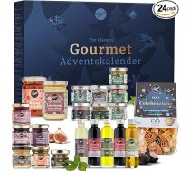 Gepp's Premium Adventes kalendārs gardēžiem, 24 neparastas garšvielas, mērces un franču ievārījumi, kā arī eļļas un etiķa ēdieni, kulinārijas Ziemassvētku kalendārs vīriešiem un sievietēm.
