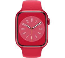 Apple Watch Series 8 (GPS, 41 mm) - (Prece) Sarkans alumīnija korpuss ar (Prece) Sarkanu pītu solo cilpu (Atjaunots)