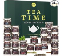 Gepp's Organic Tea Advent kalendārs ar 24 neparastām bioloģiskās tējas šķirnēm, ziemas augļu un zāļu tējas mīļām Adventes dienām, dāvanu ideja tējas mīļotājiem Adventes laikā