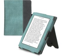 kwmobile Flip Case saderīgs ar Kobo Aura Edition 1 - Rokas siksna - Pārsegs Mint Green Dark Grey