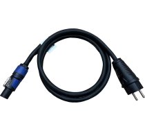 NWP barošanas kabelis 1,5 m powerCON Blue ar 230 V Schuko kontaktdakšu - 3 x 2,5 mm² - Gumijas šļūtenes kabelis - NAC3FXXA-W-L Power-In (zils)