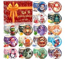 Duftkerzen Geschenkset, 16 Stück Duftkerzen Set Geschenk, Duftkerze Geschenkset, Sojawachs Duftkerzenset, Kerzen Set für Weihnachten,Geburtstag,Muttertag,Frauen Geschenke,Stressabbau,Bad,Yoga