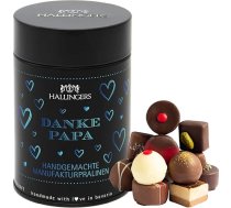 Hallingers Danke Papa - Tēva dienas dāvanas Šokolādes dāvanas, kas gatavotas ar rokām bez alkohola no smalka kakao Tēva dienai tētim (skārda) - dāvanu idejas Ziemassvētki un dāvanas Adventes kalendārs | Paldies