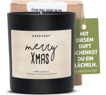 Dāvanu Ziemassvētku aromātiskā svece stiklā ar uzrakstu - dabiska, roku darbs - ilgtspējīga dāvanu ideja - draugs draudzene Vecāki Vecāki Mamma Tētis Vecmāmiņa Vecvectēvs Priecīgu Ziemassvētku rotājums Ziemassvētki - Priecīgus Ziemassv