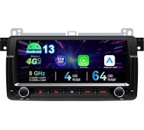 8,8 collu Android 13 auto stūres sistēma BMW E46 M3 / Rover 75 / MG ZT | 1 DIN In-Dash radio ar bezvadu CarPlay un Android Car | 4G LTE internets | 4GB RAM 64GB | GPS navigācija | HD IPS