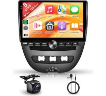 4G 64G priekš Toyota Aygo/Citroen C1/Peugeot 107 2004-2014 ar Wireless Carplay Android Car Android Car Radio Rimoody 10,1 collu skārienjutīgais ekrāns Auto Radio ar Bluetooth FM RDS GPS WiFi EQ Rezerves kamera