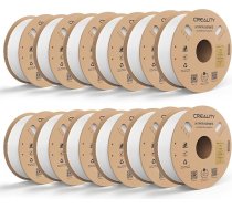 Creality PLA filaments 3D printeru filaments Hyper 1,75 mm 12 kg: ātrgaitas PLA 30-600 mm/s, izmēru precizitāte +/- 0,02 mm, piemērots lielākajai daļai 3D printeru, 12 baltas krāsas PLA