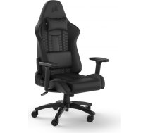 Spēļu krēsls tc100 relaxed mākslīgās ādas melns