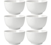 ALLUSEIT Graudaugu bļodas porcelāna, 6 gab., 850 ml keramikas bļodu komplekts, drošs mikroviļņu krāsnī un trauku mazgājamā mašīnā, baltas krāsas bļodas graudaugu, zupu, salātu, uzkodu, rīsu pārtikai utt. Diametrs 15,2 cm