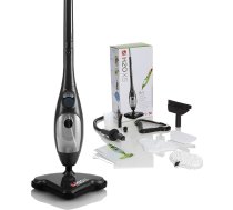 H2O X5+ tvaika mops un rokas tvaika tīrītājs, 2-in-1 daudzfunkcionāls tvaika tīrītājs grīdām/paklājiem/logiem/apdarei/virtuvei/vannai, ātra uzkarsēšana, melns, melns