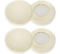sourcing map 4 Pack Round Stool Covers 16-20 collu mazgājams putekļu necaurlaidīgs Slipcover sēdekļa spilvens ar elastīgu bāra virtuves dzīvojamā istaba apdare Cream White